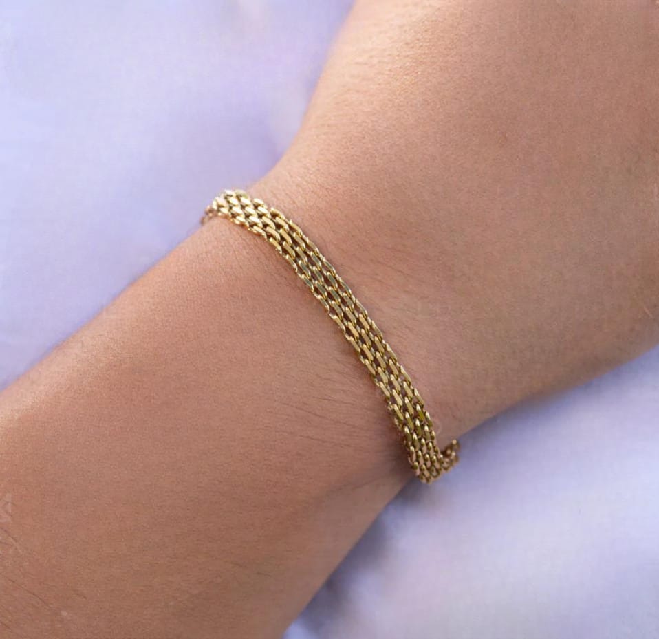 Pulsera Chinesca en Oro Laminado 18K – Elegancia y Resistencia