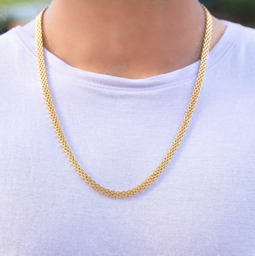 Cadena Chinesca para Hombre en Oro Laminado 18K