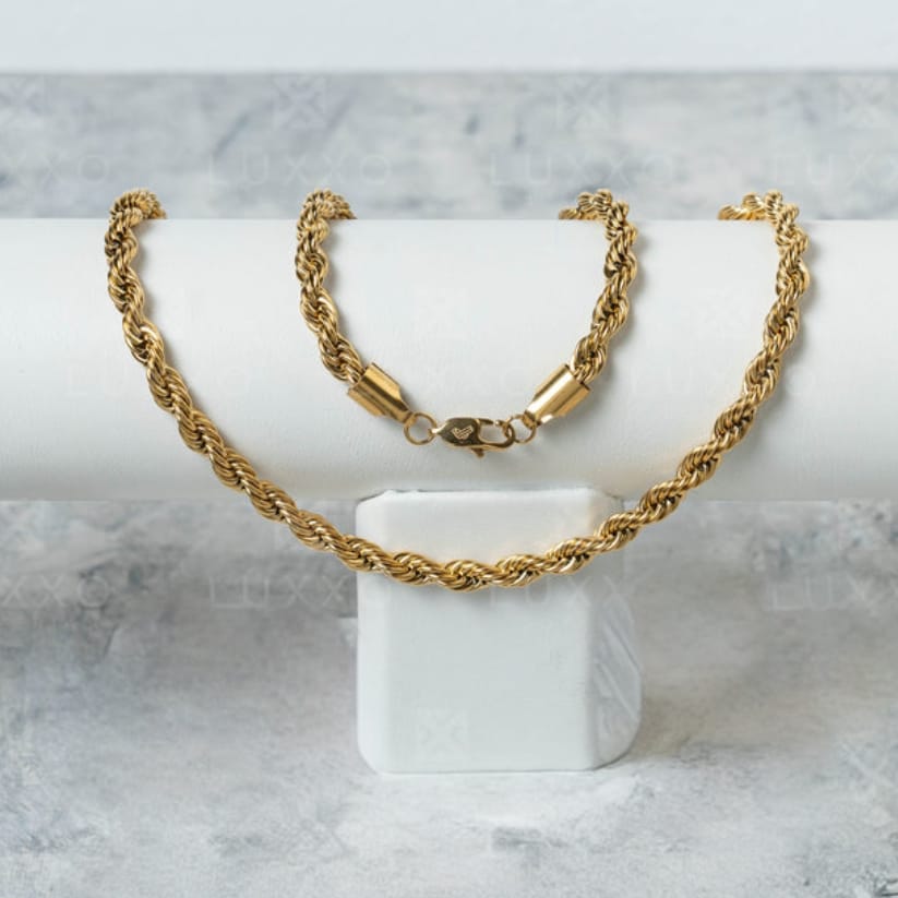 Cadena Lazo para Hombre en Oro Laminado 18K
