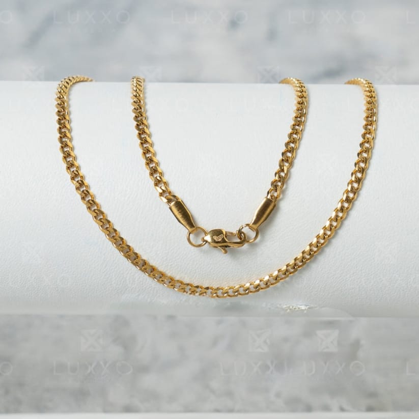 Cadena Cubana para Mujer en Oro Laminado 18K