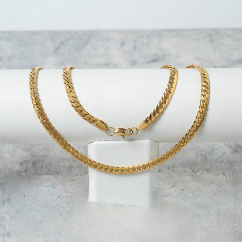 Cadena Serpiente para Hombre en Oro Laminado 18K